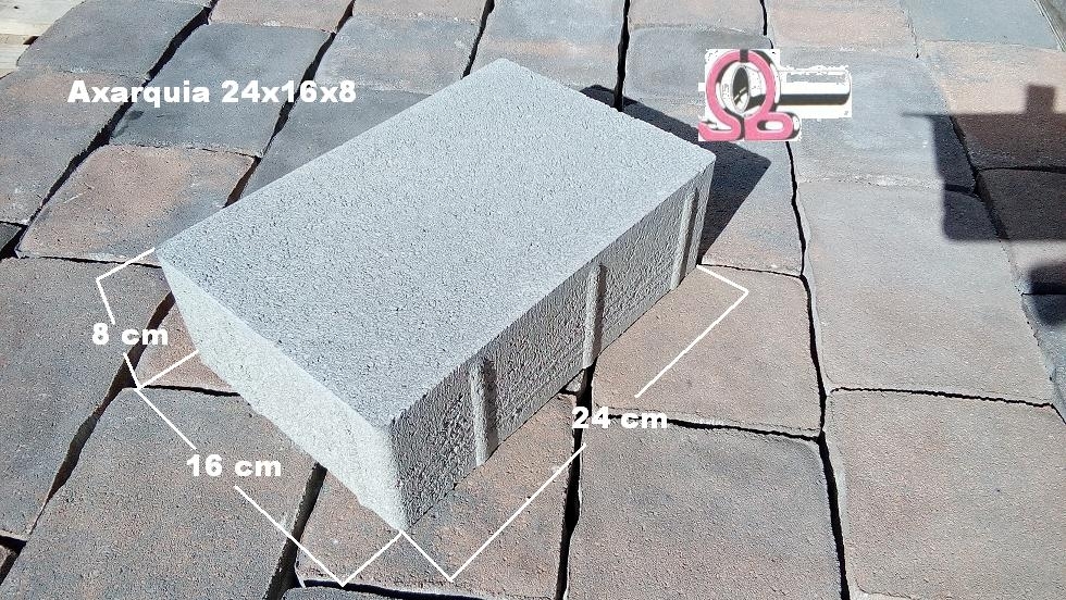 Adoquin 24x16x8 sin bicel.